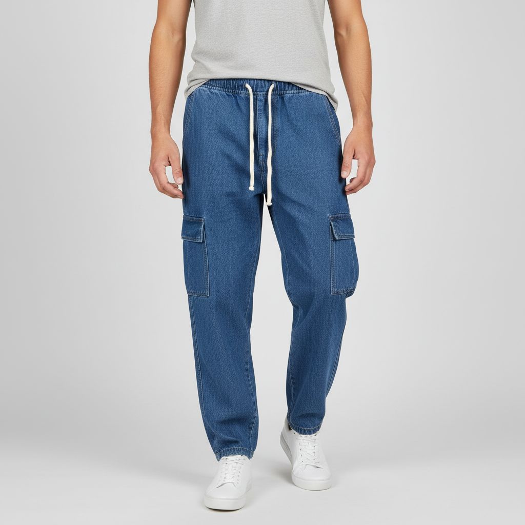 Cargo Joggers Pants (Medium Blue)