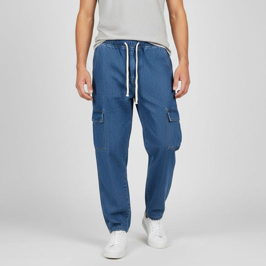 Cargo Joggers Pants (Medium Blue)