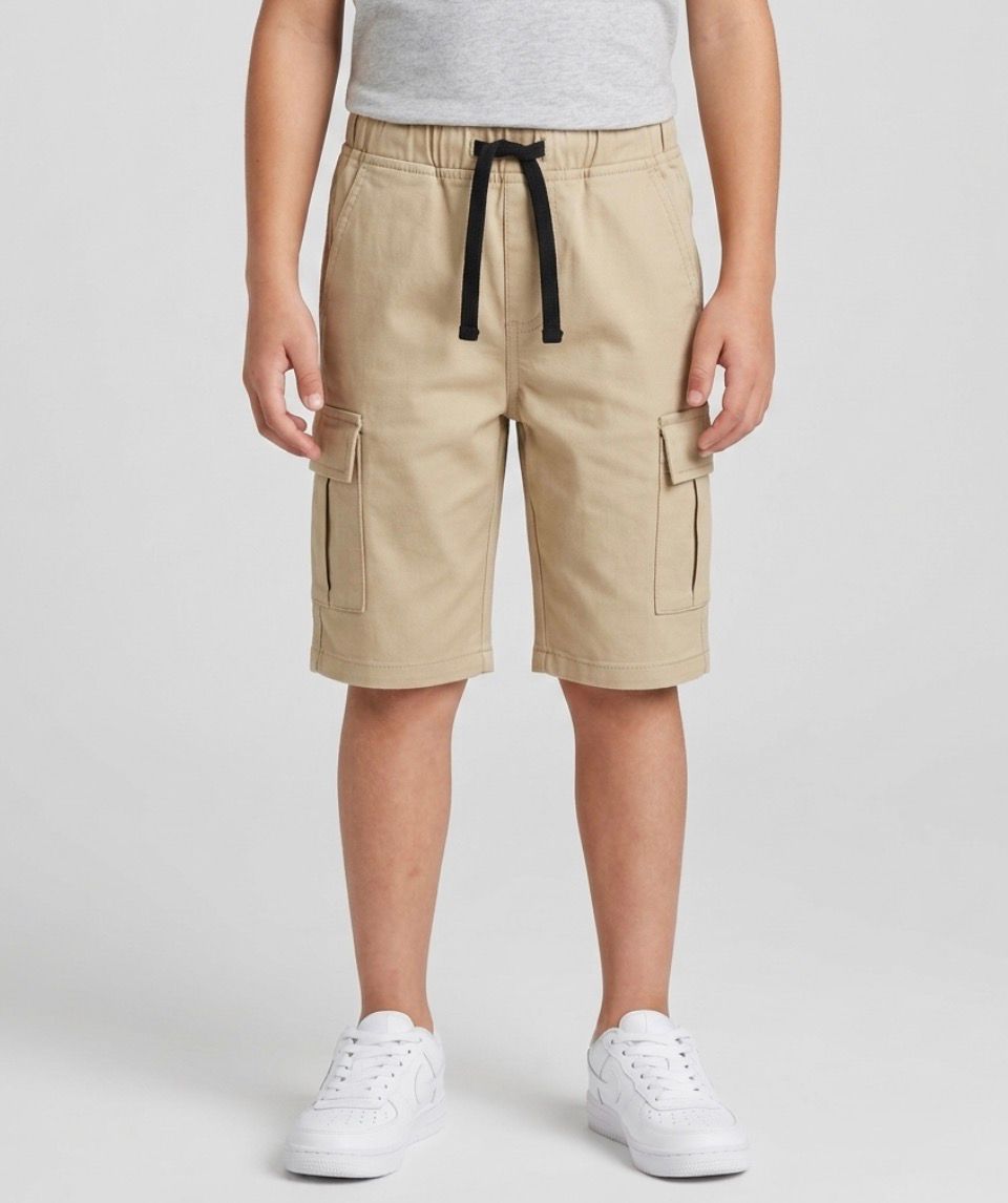 Kids Cargo Bermuda Shorts (Khaki)