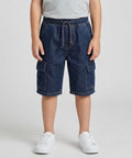 Kids Cargo Bermuda Shorts (Deep Blue)